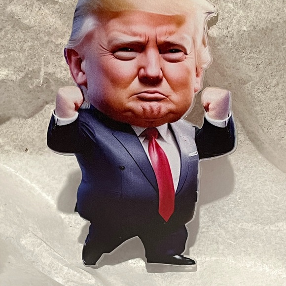 Trump PIN - BUNDLE - ORNAMENT - STICKER Gift Set New NWT Vote Election Set of 3 - Picture 4 of 6